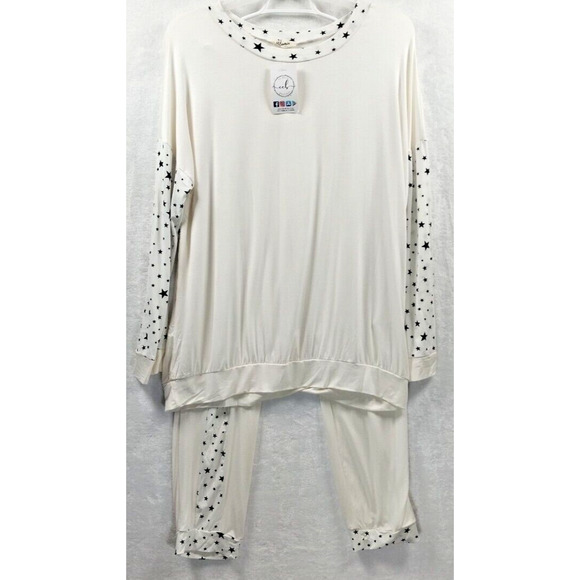 Blumin Apparel by CC Bella Boutique 2XL Lounge Pajama Jogger Set Stars NWT - Picture 1 of 8